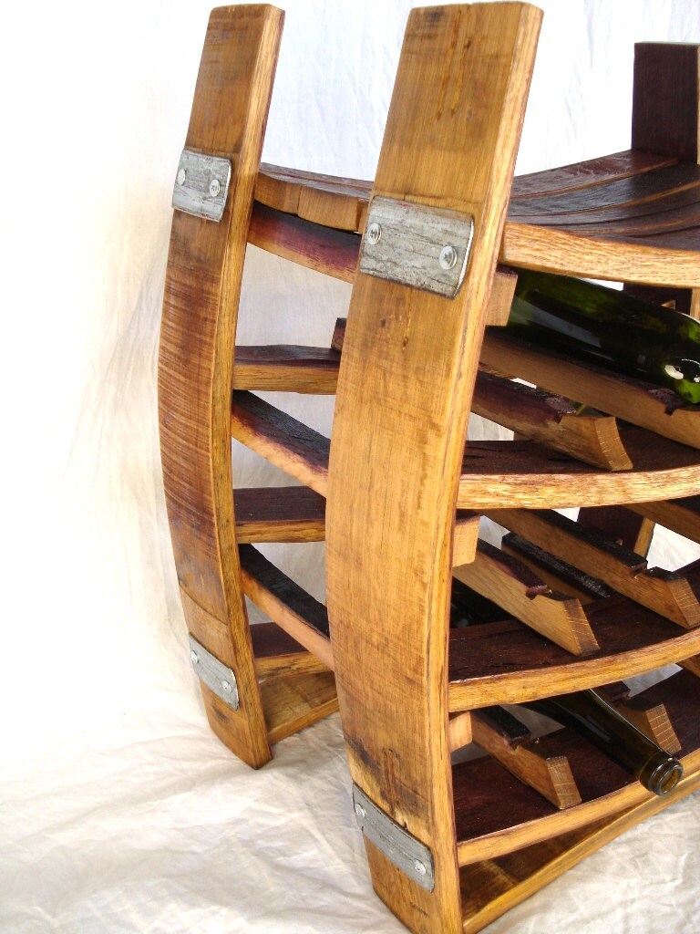 Wine Barrel Rack - Azienda - Made from retired California wine barrels. 100% Recycled!