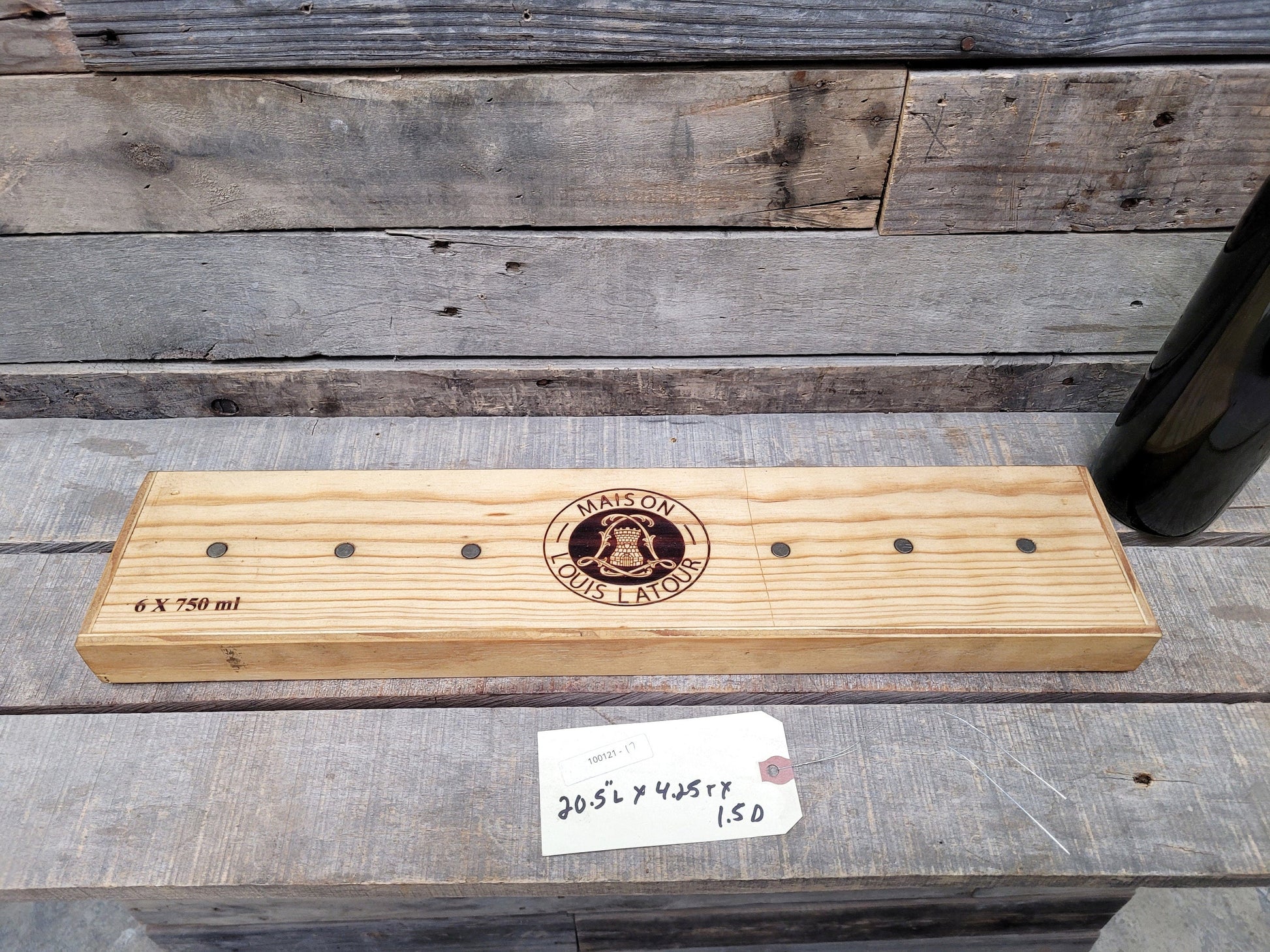 Magnetic Knife Rack Made from retired Maison Louis Latour Wine Box - 100% Recycled!