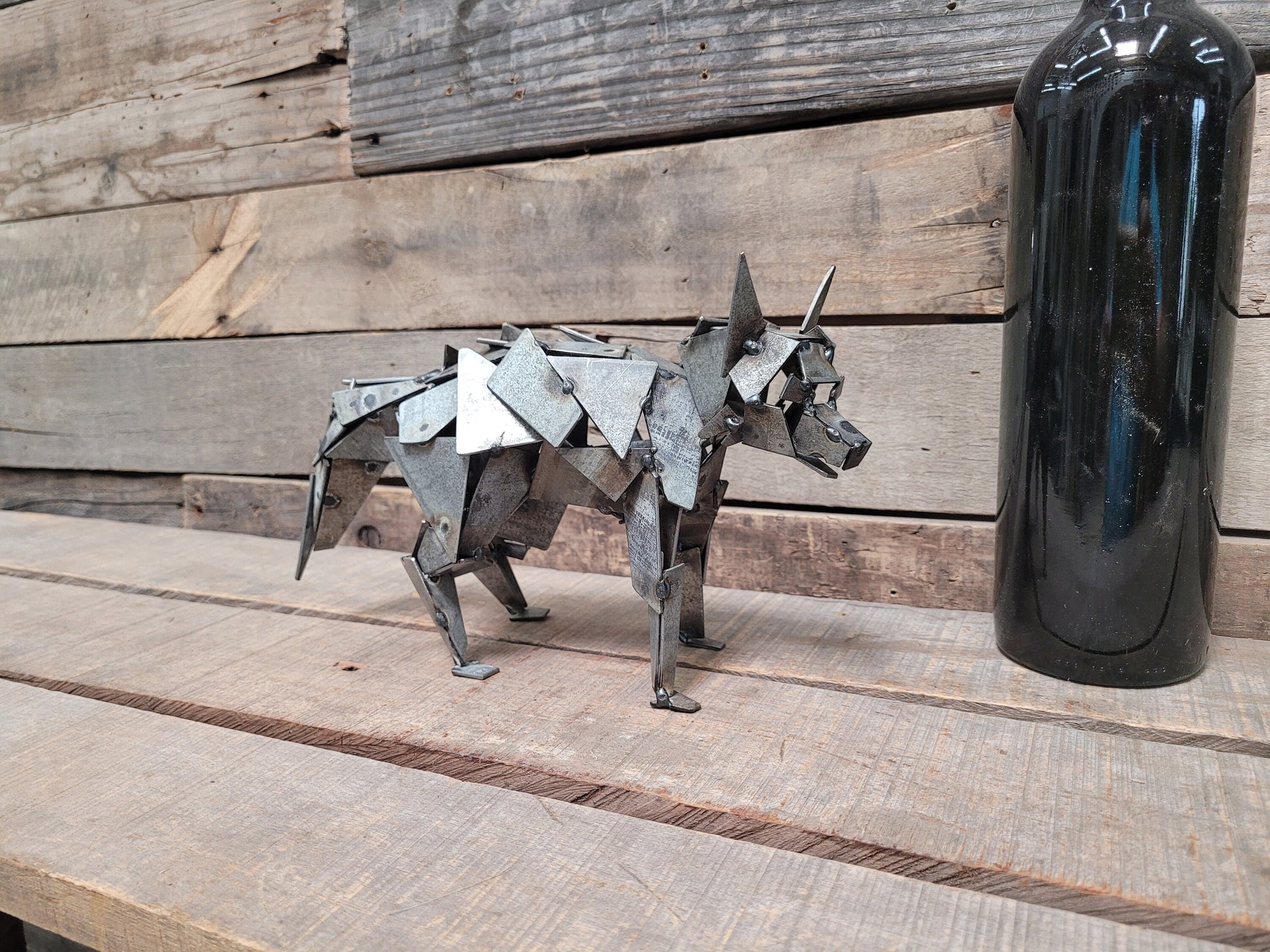 Fox Made From Retired Napa Wine Barrel Rings - Limited Edition - Signed + Numbered - 100% Recycled!