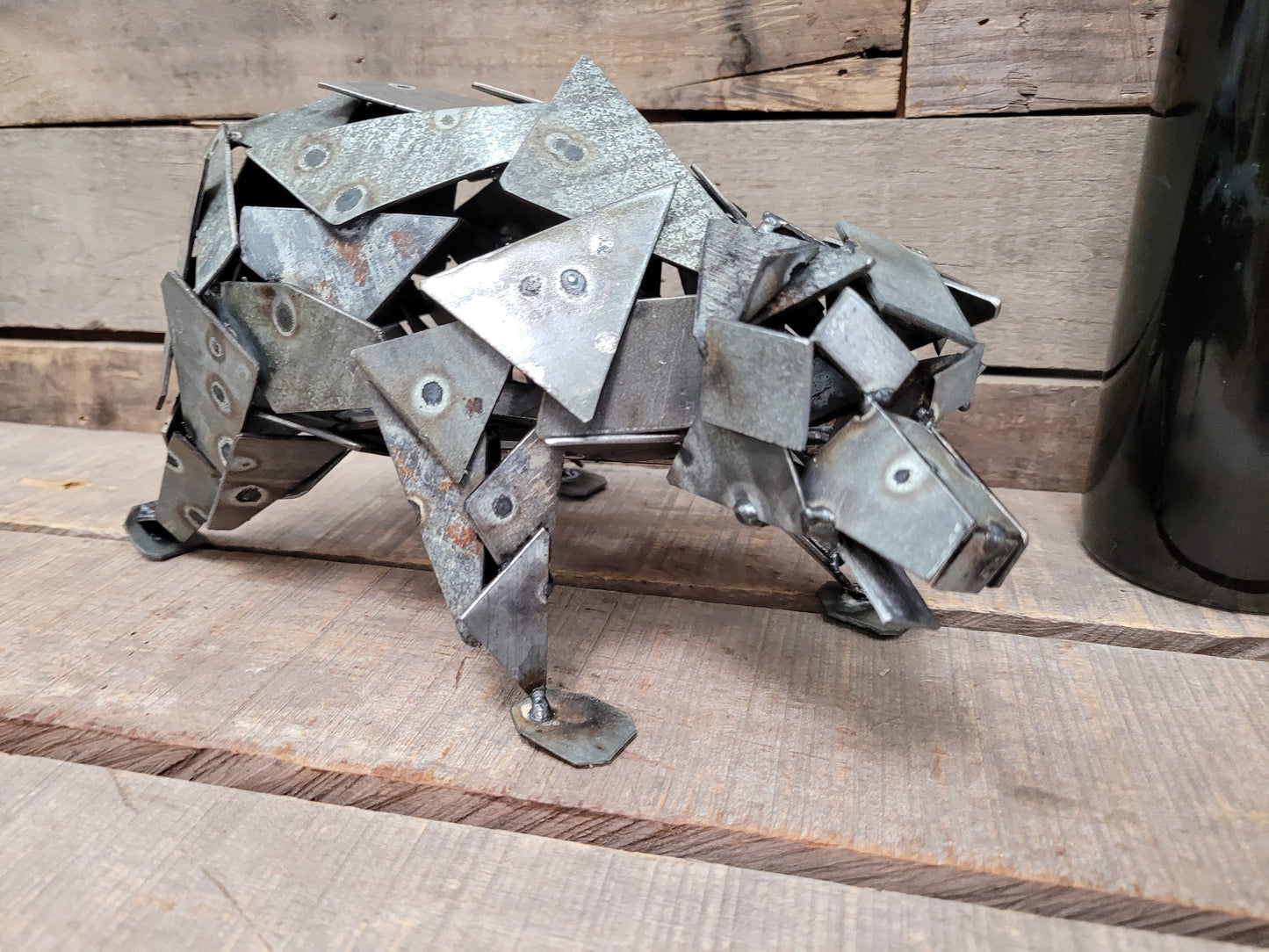 Bear Made From Retired Napa Wine Barrel Rings - Limited Edition - Signed + Numbered - 100% Recycled!