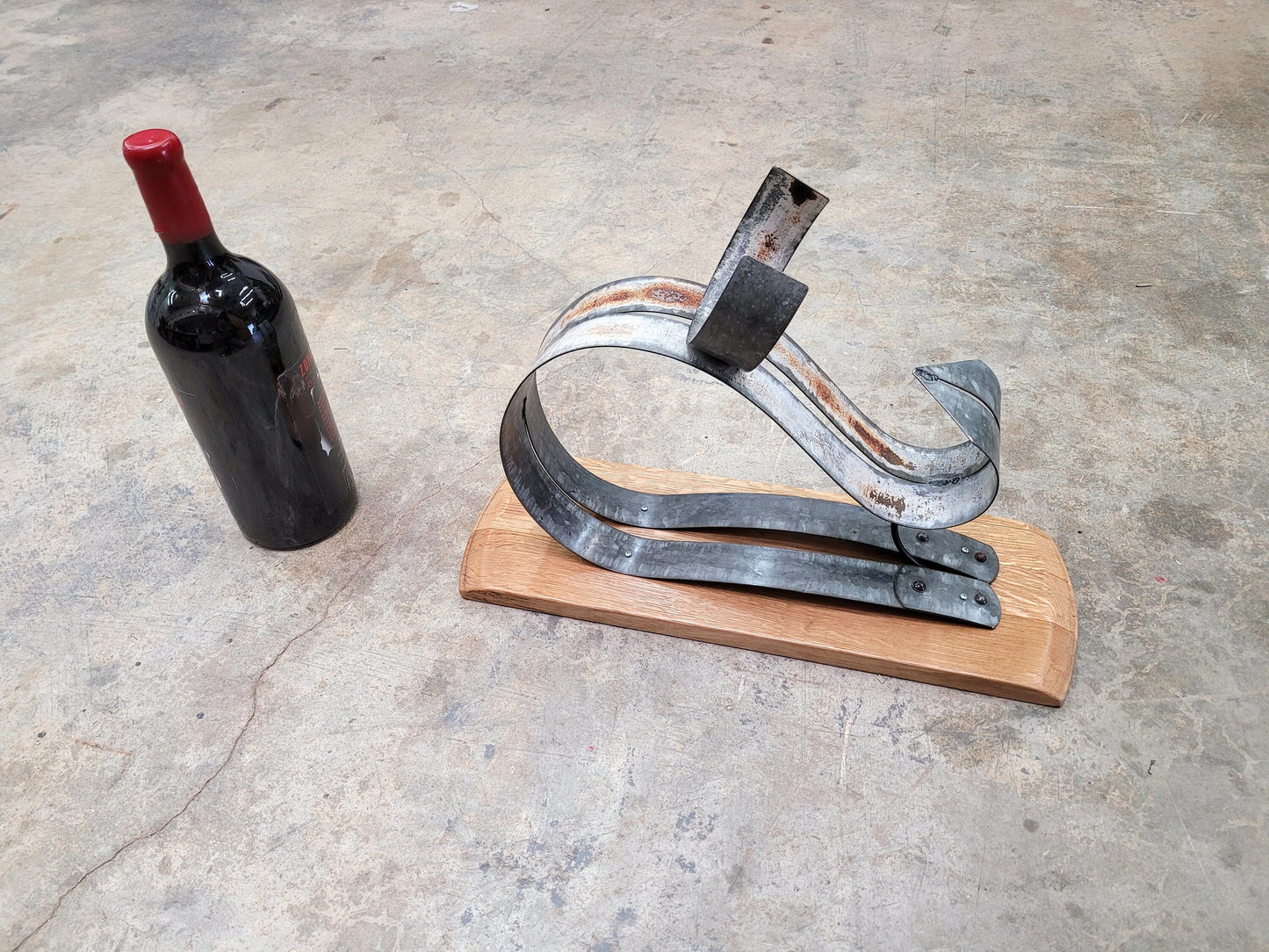 Magnum Wine Bottle Holder - Kuono - Made from retired California wine barrels. 100% Recycled!