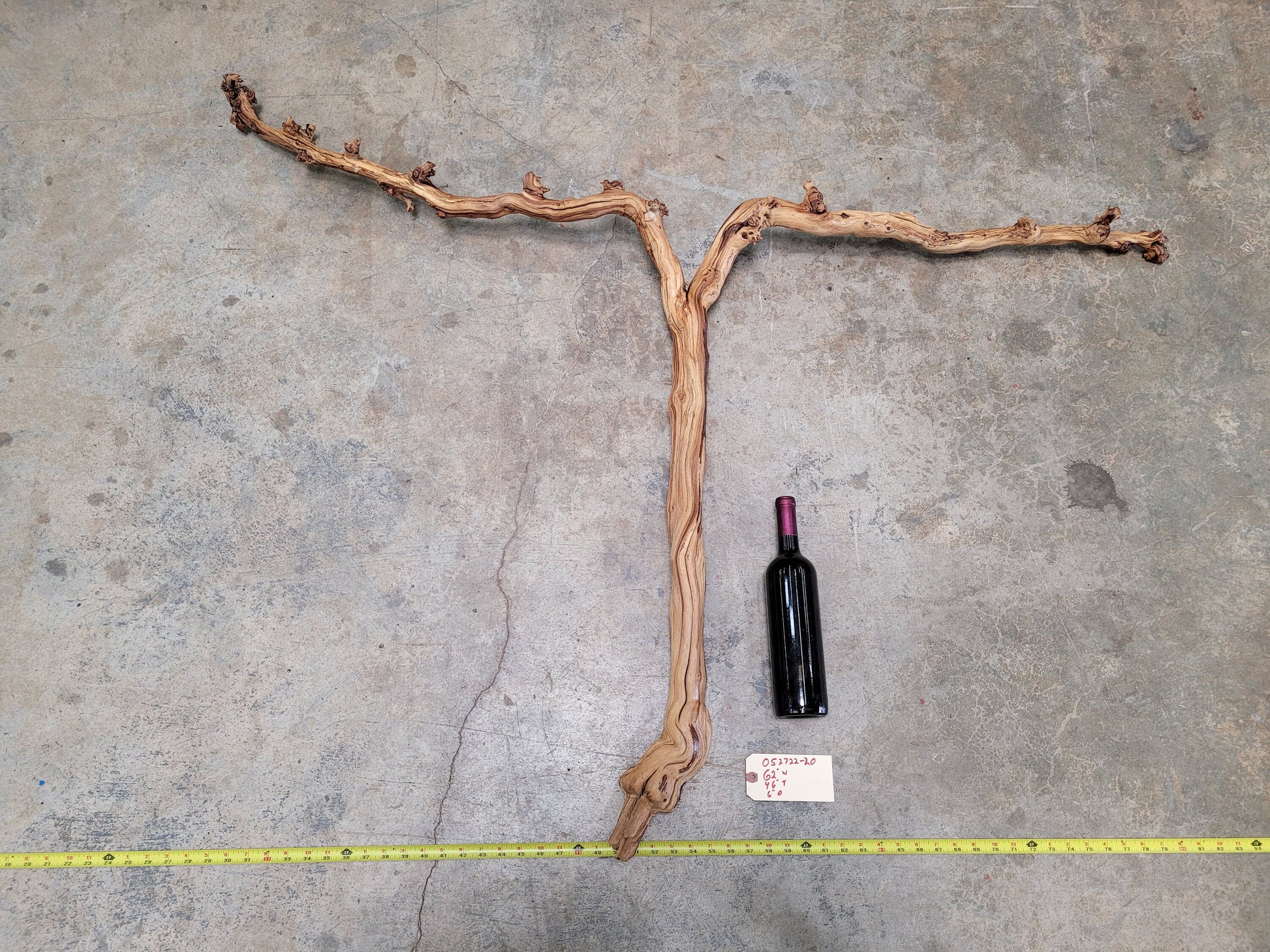 Grape Vine Art From Stags Leap made from retired Napa Petit Sirah grapevine - 100% Recycled! 052722-20