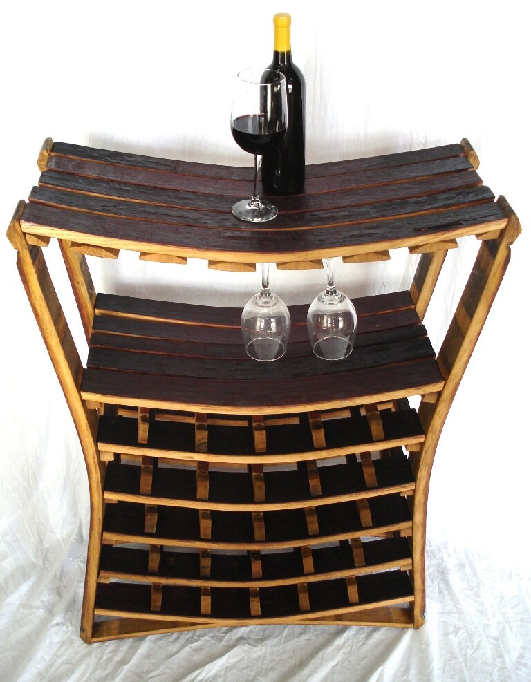 Large Wine Barrel Wine Rack - Chianti - Made from retired Napa wine barrels. 100% Recycled!