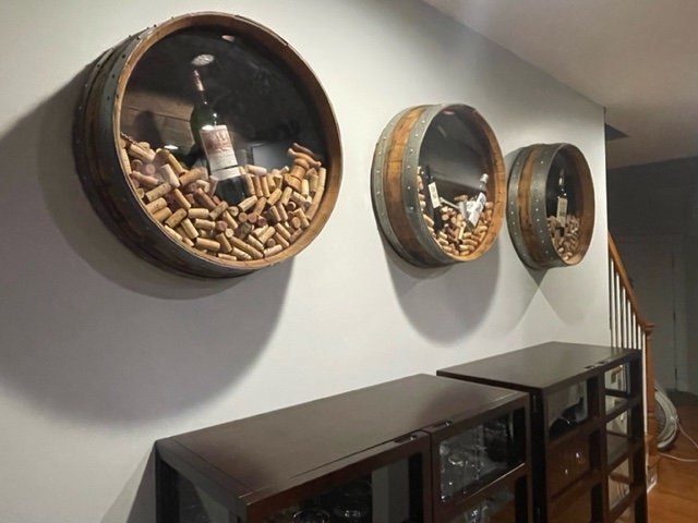 Wall Mounted Wine Barrel Cork Holder Wall Mounted Wine Bottle And