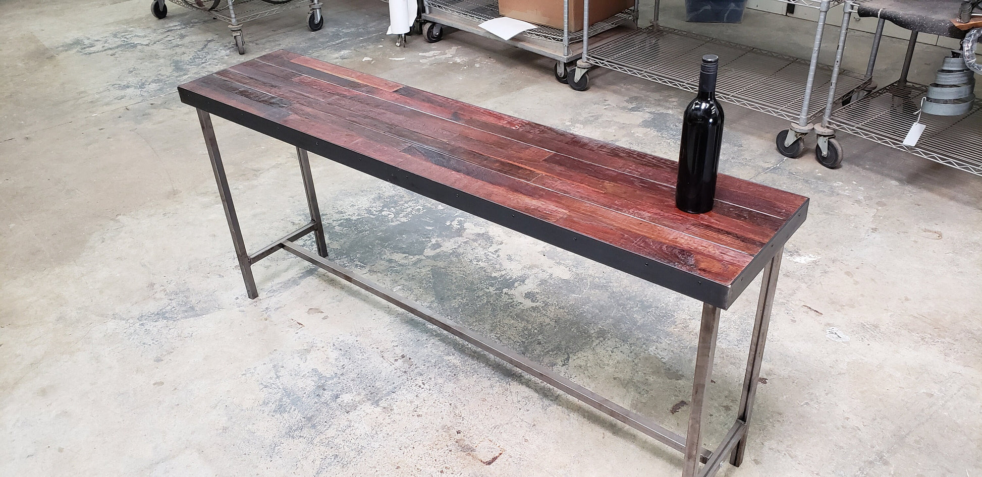 Wine Barrel Entry / Sofa / Console Table - Katan - Made from retired California wine barrels. 100% Recycled!