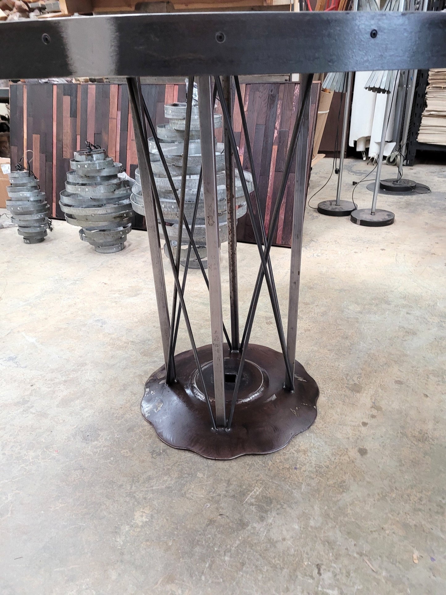 Reclaimed Table Base - Ketas - Made from retired 1940's Tractor Disc + Recycled Steel - 100% Recycled!
