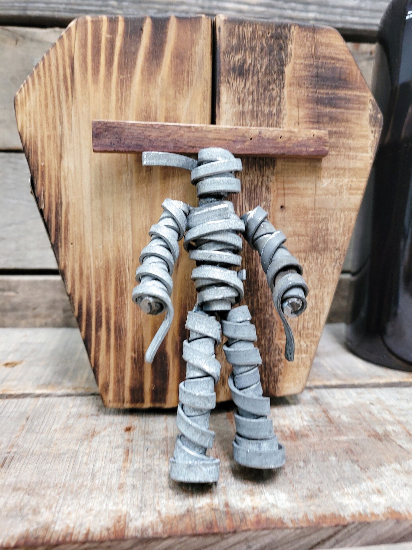 Halloween Mummy + Coffin - Made from retired wine barrels - Zavoji - 100% Recycled!