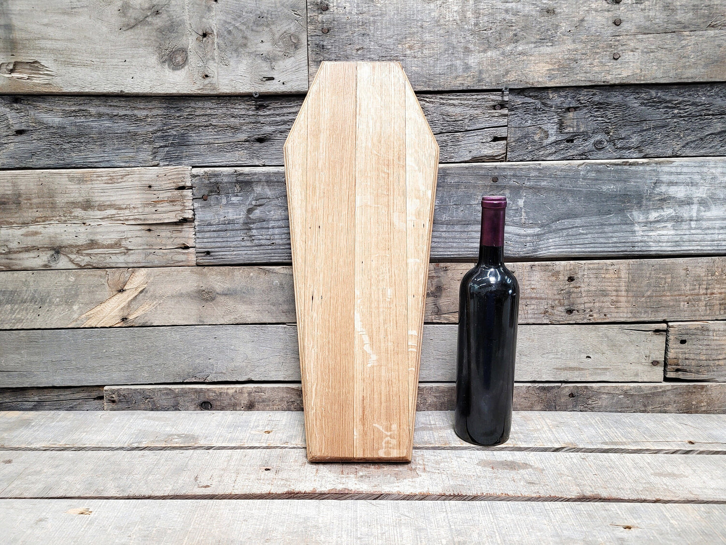 Coffin Chopping / Charcuterie Tray - Ravka - Made from retired California wine barrels. 100% Recycled!