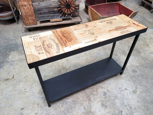 Wine Barrel Entry / Sofa Table - Lauta - Made from reclaimed wine barrels and wine crates. 100% Recycled!