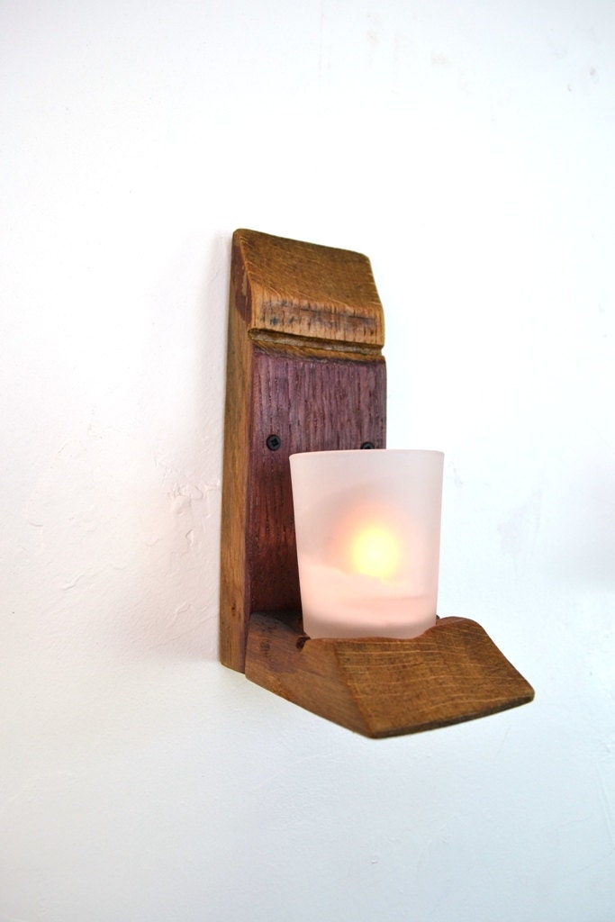 Wine Barrel Candle and Vase Holder - Calypso - Set of Three! Made from retired Napa wine barrels - 100% Recycled!