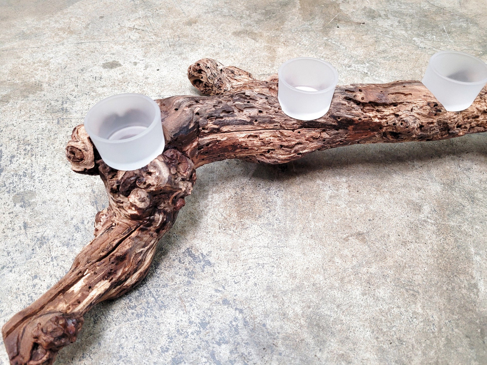 Beaulieu Vineyard Cabernet Candle Holder Made from retired California grapevines - 100% Recycled + Ready to Ship! 092322-7