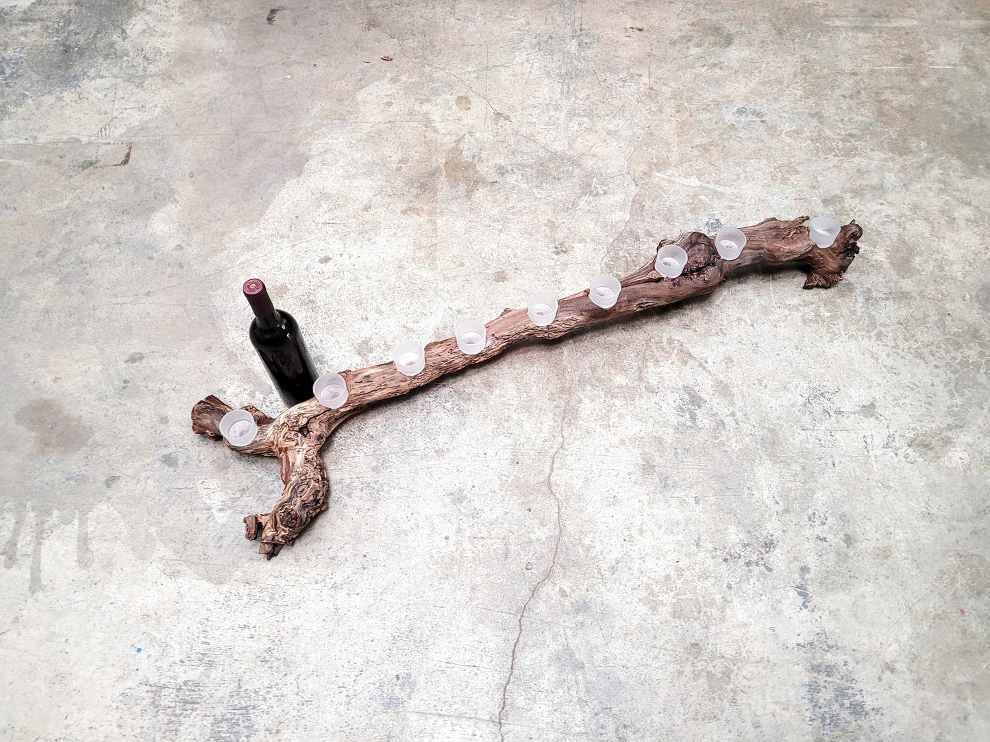 Beaulieu Vineyard Cabernet Candle Holder Made from retired California grapevines - 100% Recycled + Ready to Ship! 092322-8