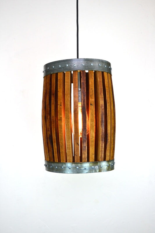 Wine Barrel Pendant Light - Nacelle - Made from retired California wine barrels. 100% Recycled!