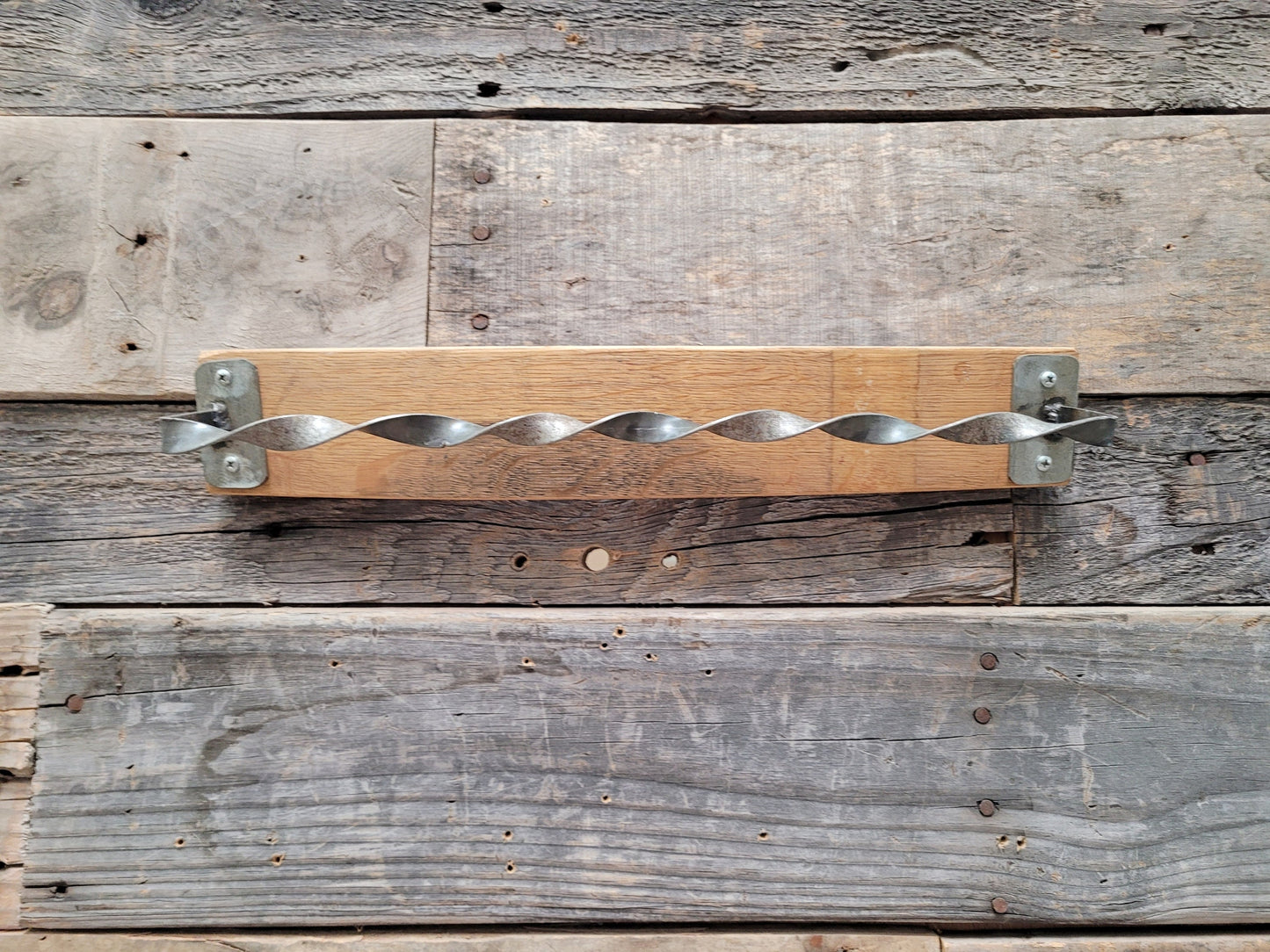 Wine Barrel Stave Towel Bar - Tuala - Made from retired California wine barrels. 100% Recycled!