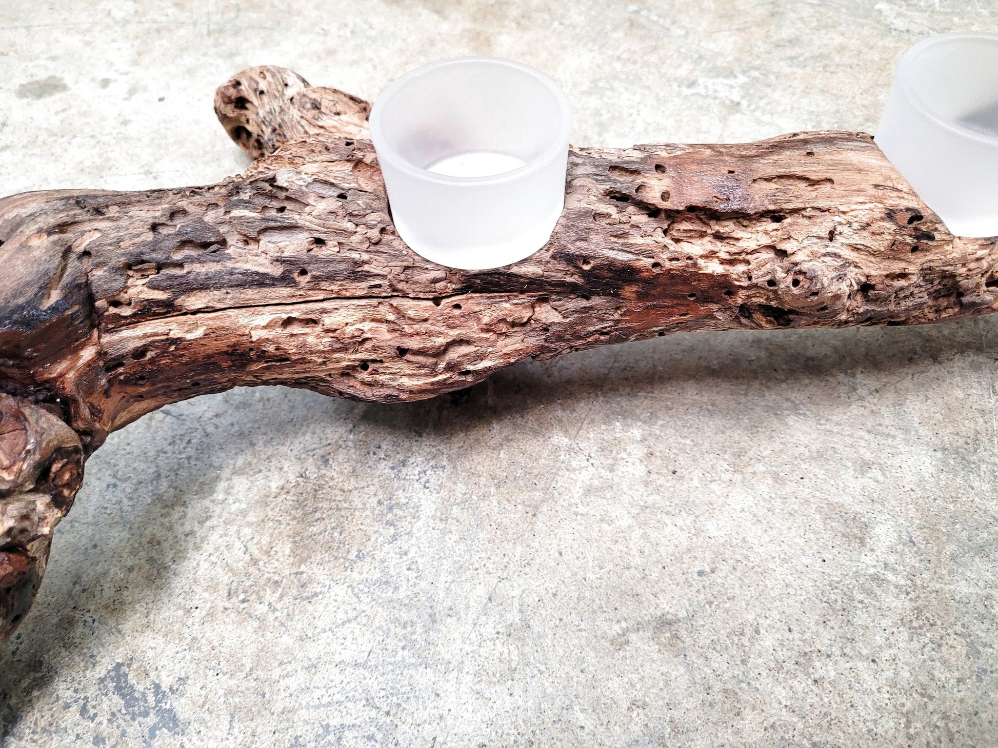 Beaulieu Vineyard Cabernet Candle Holder Made from retired California grapevines - 100% Recycled + Ready to Ship! 092322-7