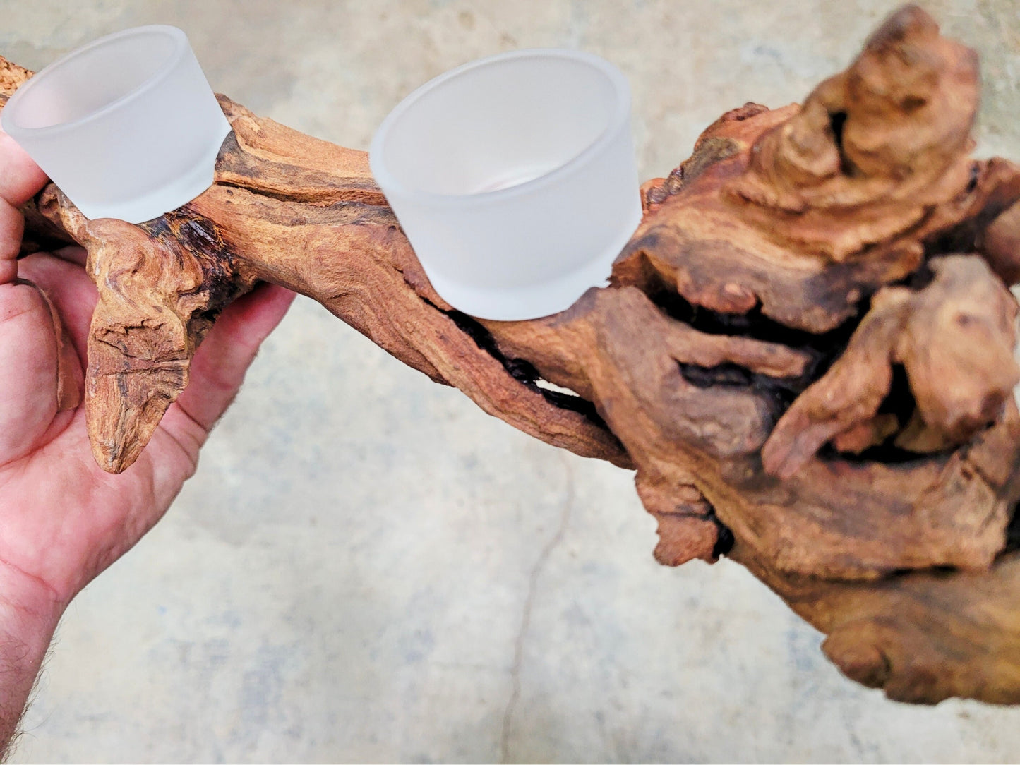 Set of 3 Grapevine Candle Holders Made from retired Napa grapevines - 100% Recycled! 100122-7