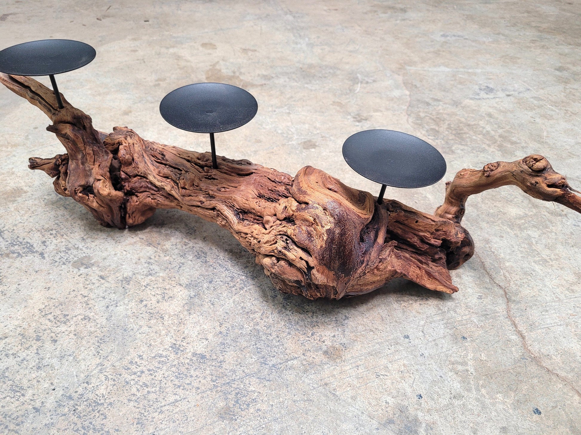 Stag's Leap Cabernet Grapevine Candle Holder made from their oldest vines- 100% Recycled! Ready to Ship! 092722-2