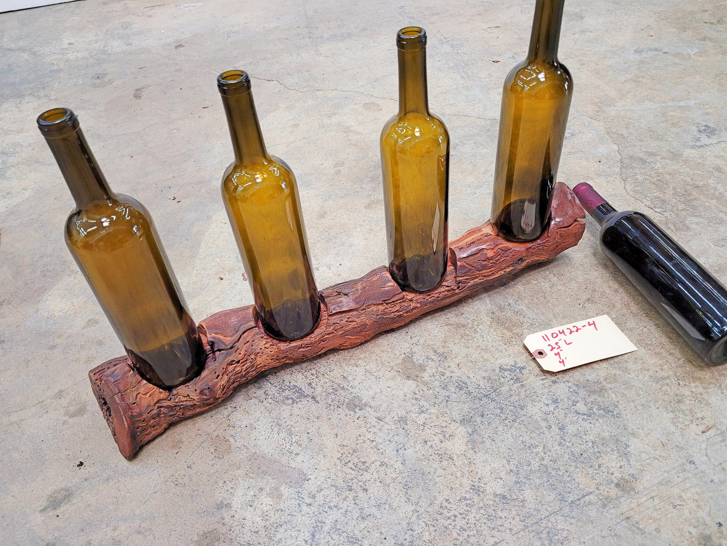 Silver Oak Grapevine 4 Bottle Holder - Made from retired California grapevines - 100% Recycled + Ready to Ship! 110422-4