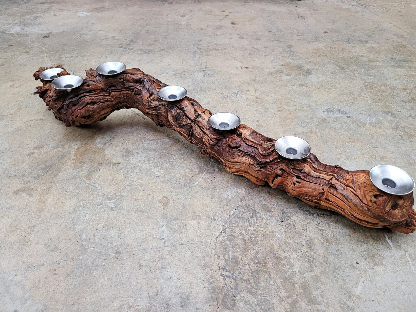 Grapevine Candle Holder made from retired Silver Oak Cabernet vine - One of a Kind 100% Recycled + Ready to Ship! 112621-1