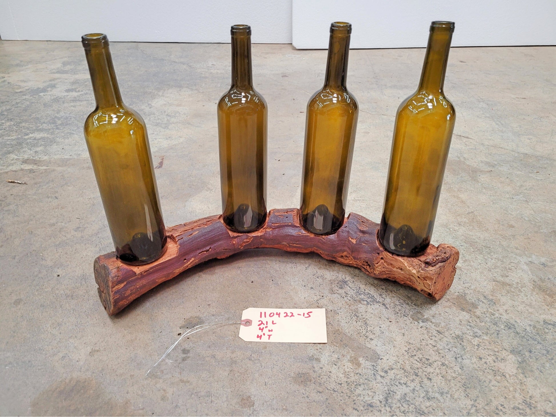 Silver Oak Grapevine 4 Bottle Holder - Made from retired California grapevines - 100% Recycled + Ready to Ship! 110422-15