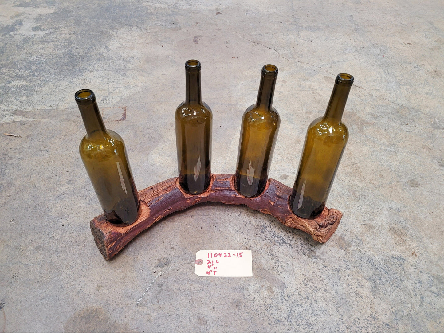 Silver Oak Grapevine 4 Bottle Holder - Made from retired California grapevines - 100% Recycled + Ready to Ship! 110422-15