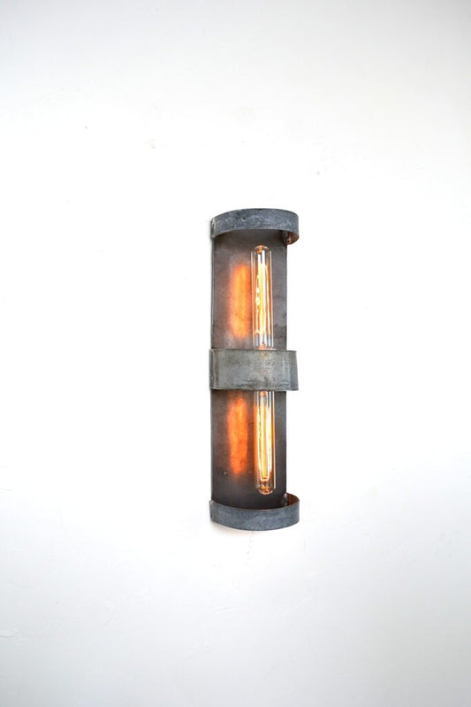 Wine Barrel Ring Wall Sconce - Anello - Made from retired California wine barrel rings. 100% Recycled!