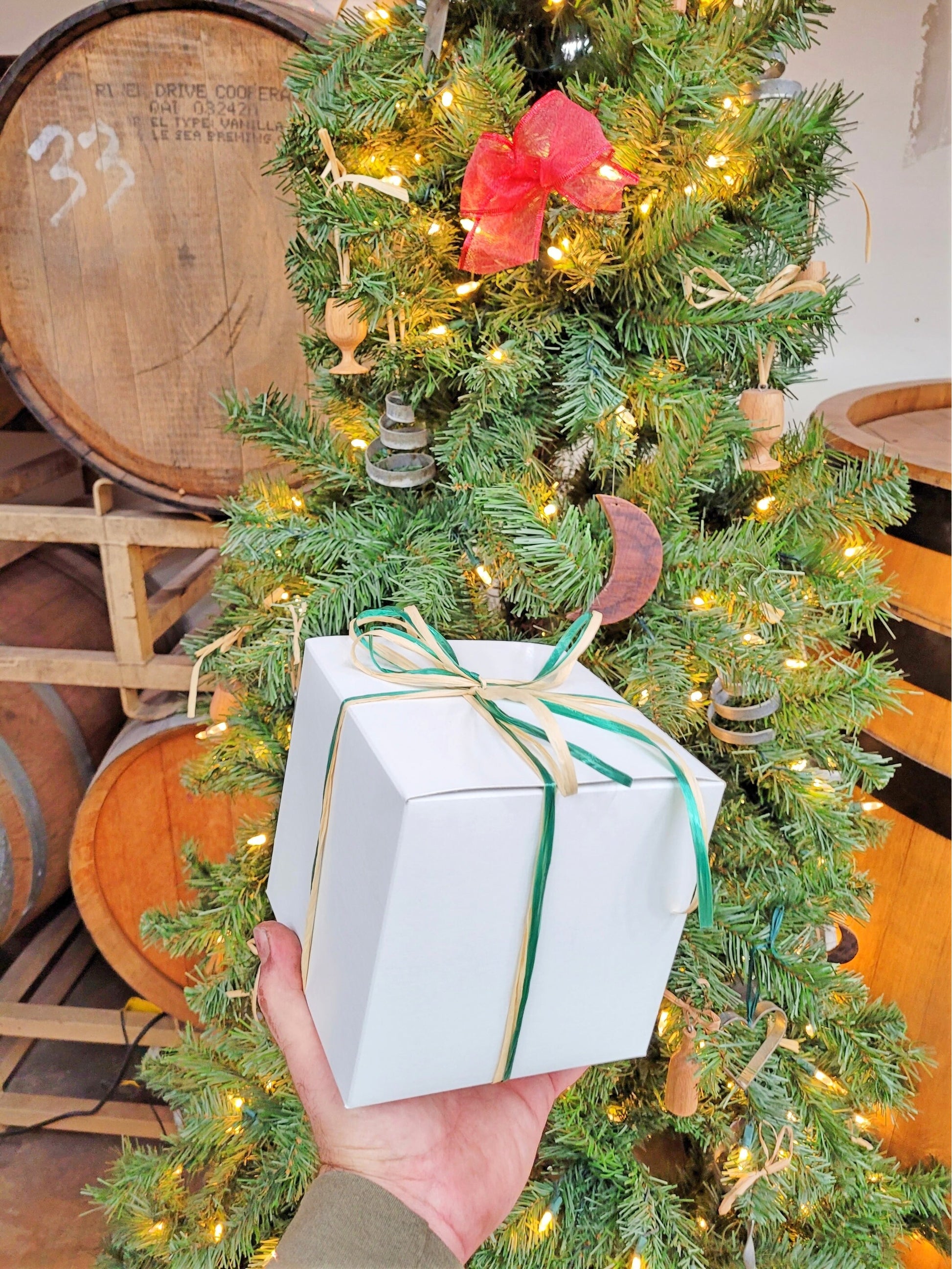 Wine Barrel Ornaments - PAMBO - Set of 12 Retired Napa Barrel Ornaments - 100% Recycled!
