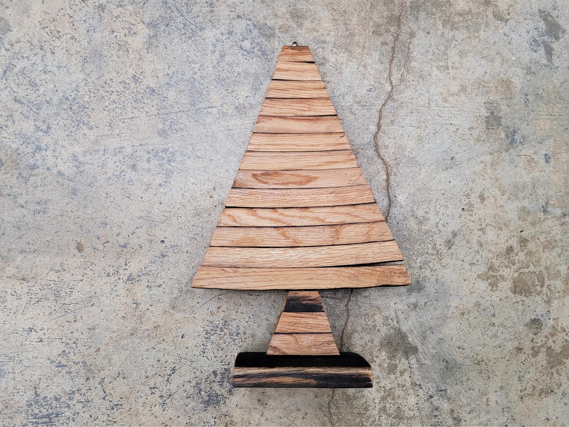 Whisky Barrel Christmas Holiday Tree made from retired Buffalo Trace barrels 100% Recycled + Ready to Ship!! 120222-4