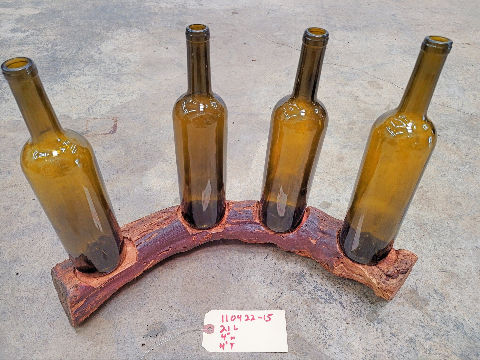 Silver Oak Grapevine 4 Bottle Holder - Made from retired California grapevines - 100% Recycled + Ready to Ship! 110422-15