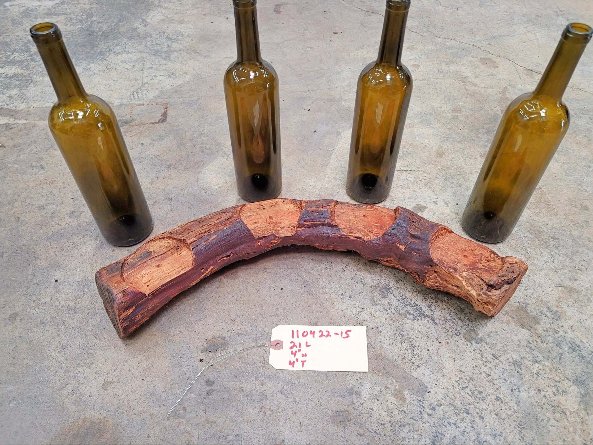 Silver Oak Grapevine 4 Bottle Holder - Made from retired California grapevines - 100% Recycled + Ready to Ship! 110422-15