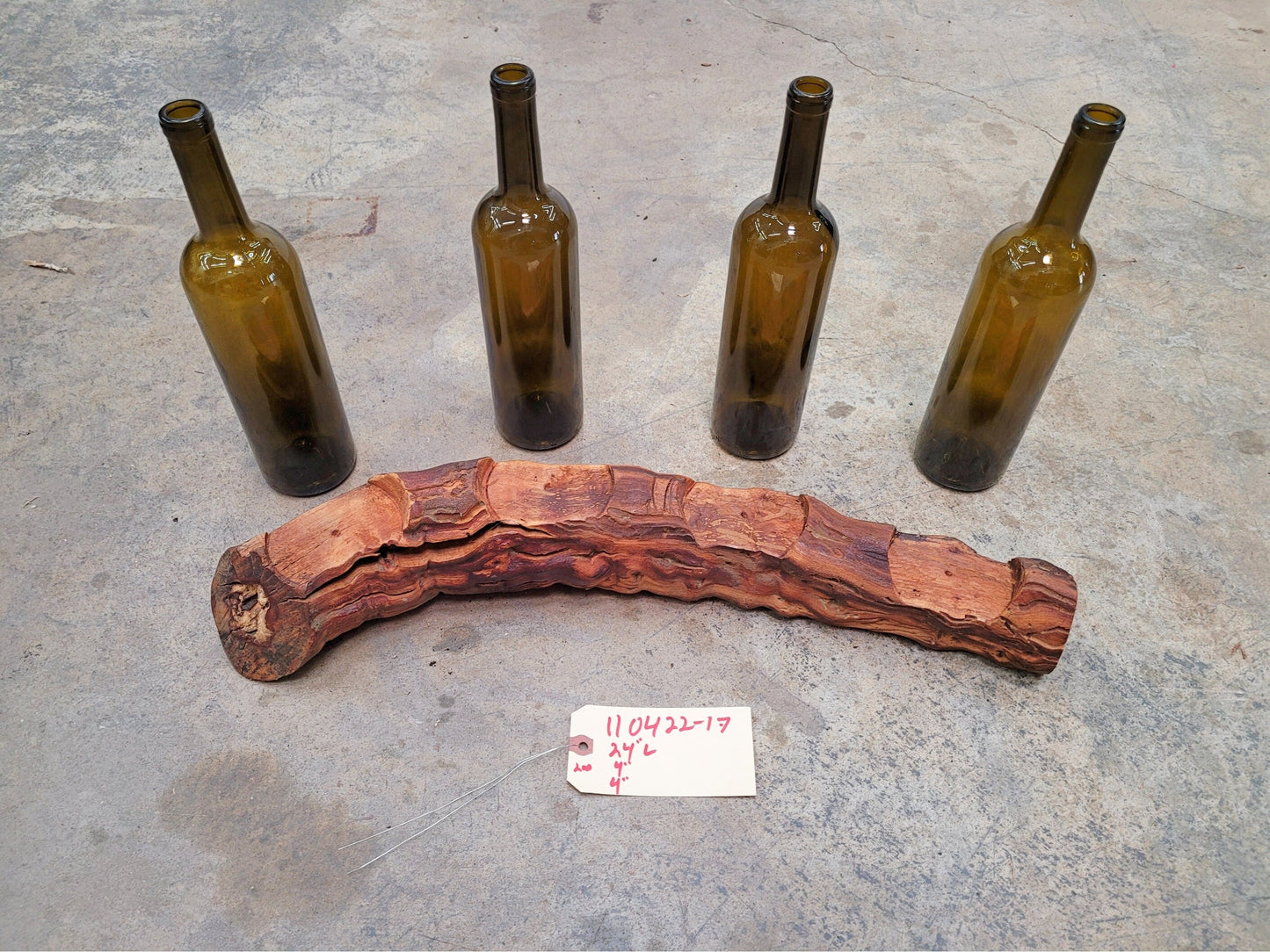 Silver Oak Grapevine 4 Bottle Holder - Made from retired California grapevines - 100% Recycled + Ready to Ship! 110422-17