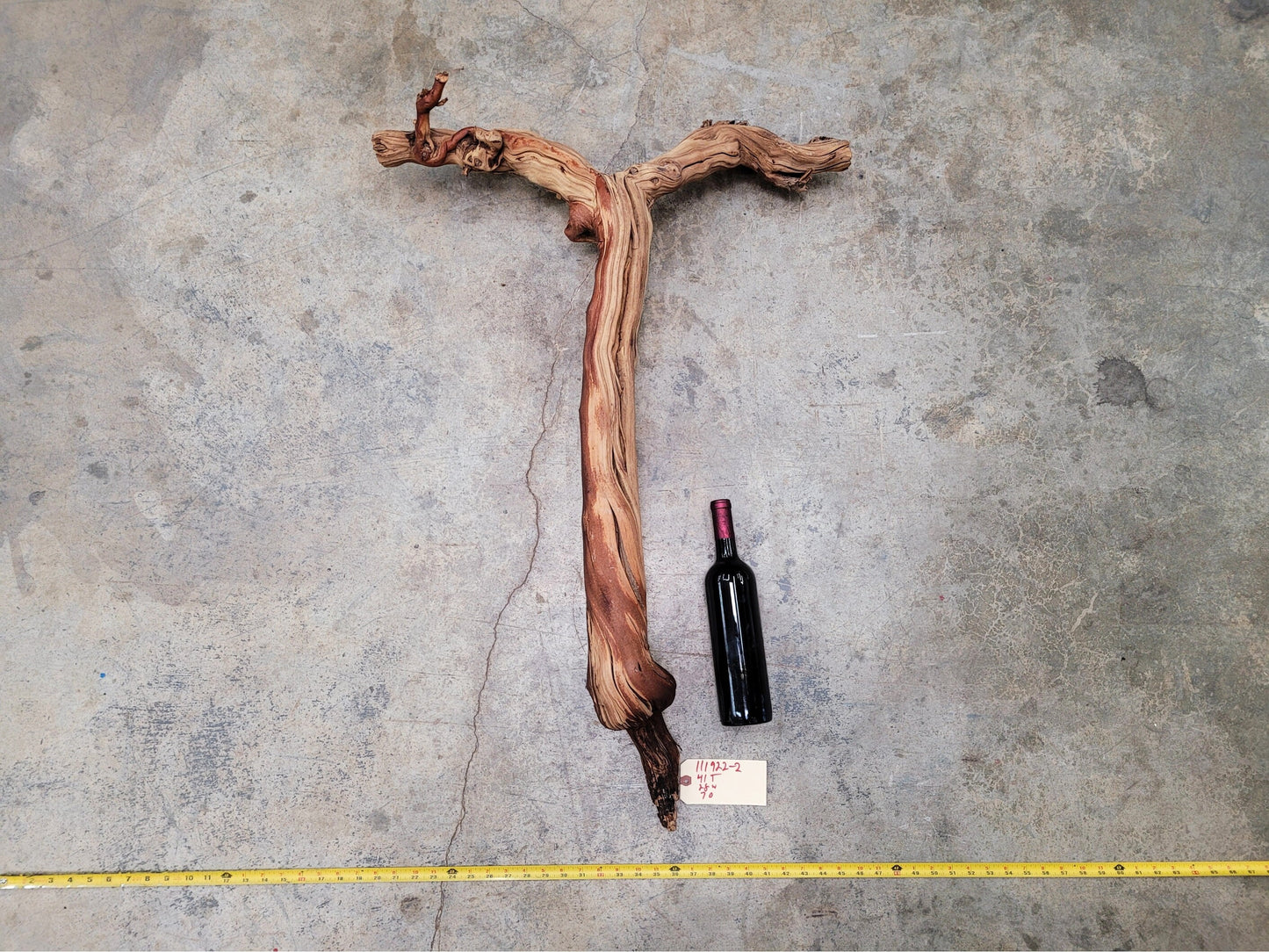 Rare Rodney Strong Art made from Retired Cabernet Grapevine 100% Reclaimed + ready to ship! 111922-2