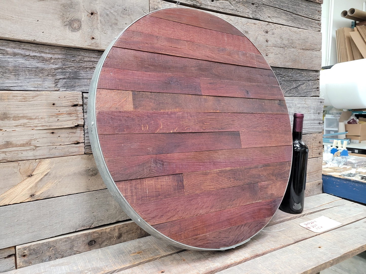 Wine Barrel Art Piece Made from retired California Wine Barrels - 100% Recycled + Ready to Ship!! 121722-1