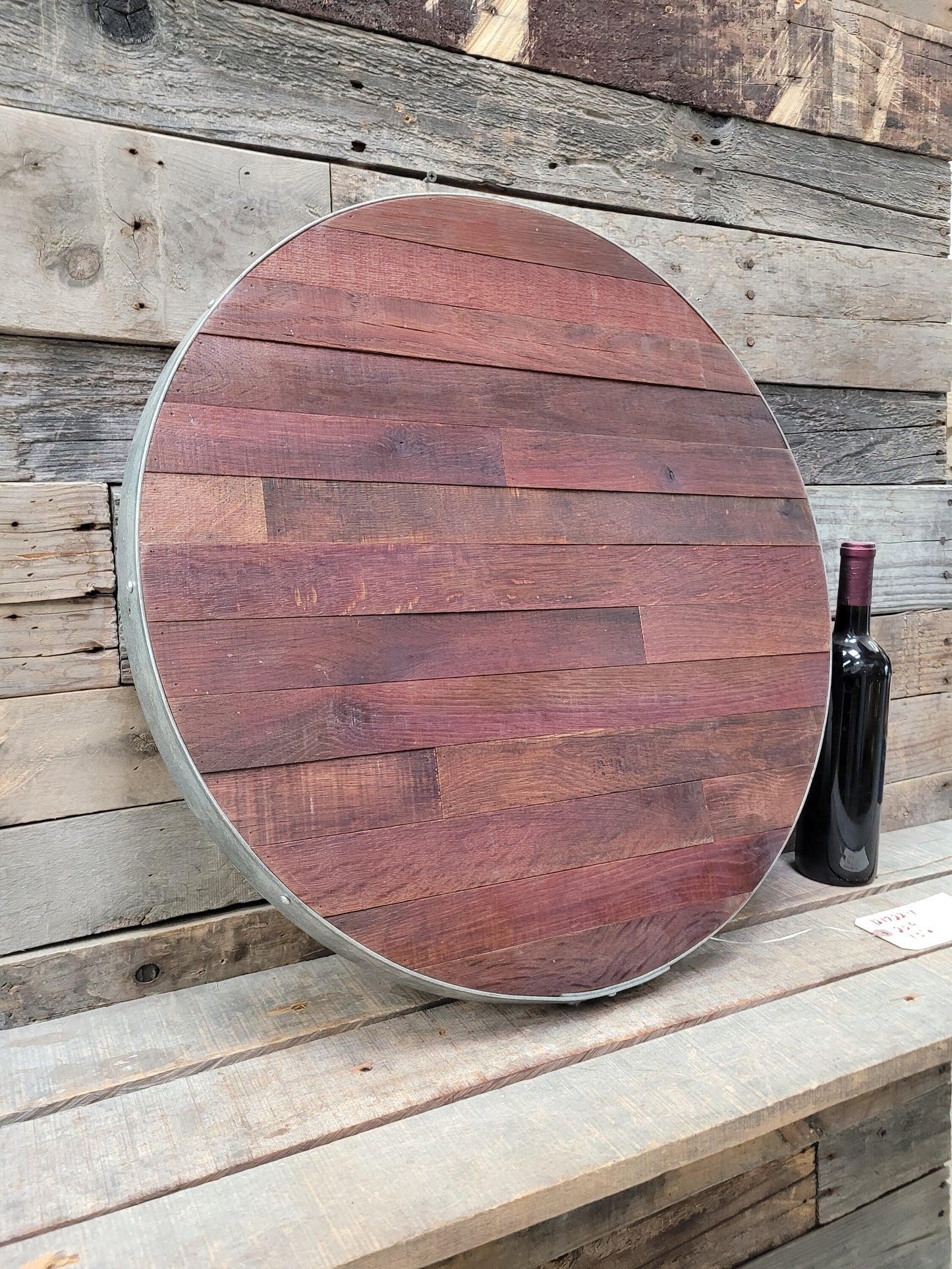 Wine Barrel Art Piece Made from retired California Wine Barrels - 100% Recycled + Ready to Ship!! 121722-1