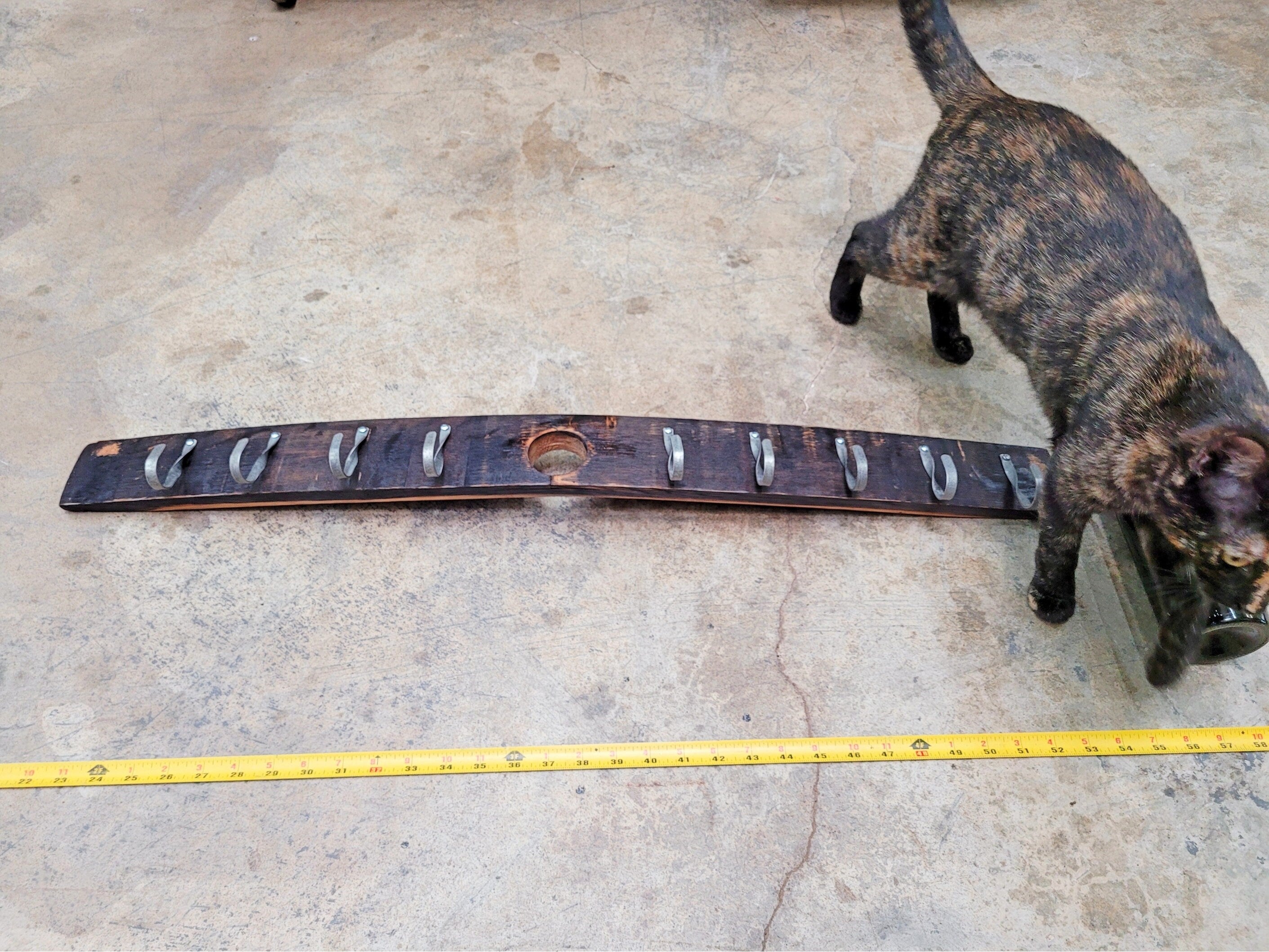 Whiskey barrel coat rack best sale