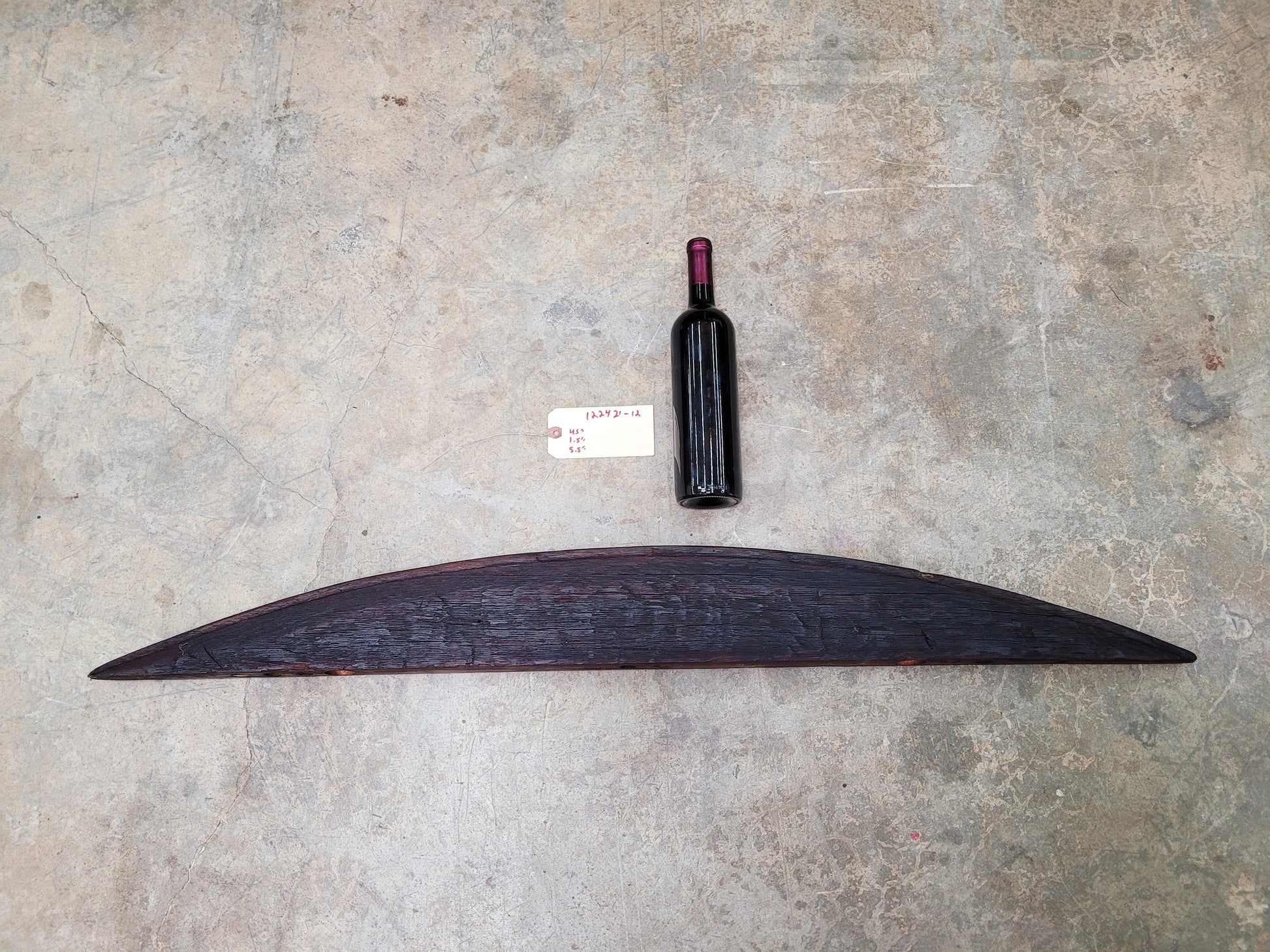 SALE Floating Shelf Made From Retired Large Napa Oak Wine Barrel - 100% Recycled + Ready to Ship!! 122421-12