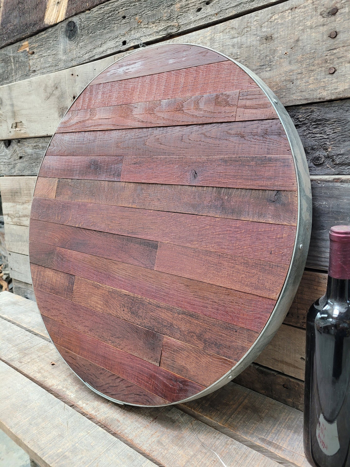 Wine Barrel Art Piece Made from retired California Wine Barrels - 100% Recycled + Ready to Ship!! 121722-1