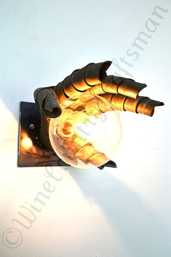 Wine Barrel Ring Wall Sconce - Tenome - Made from salvaged California wine barrel rings. 100% Recycled!