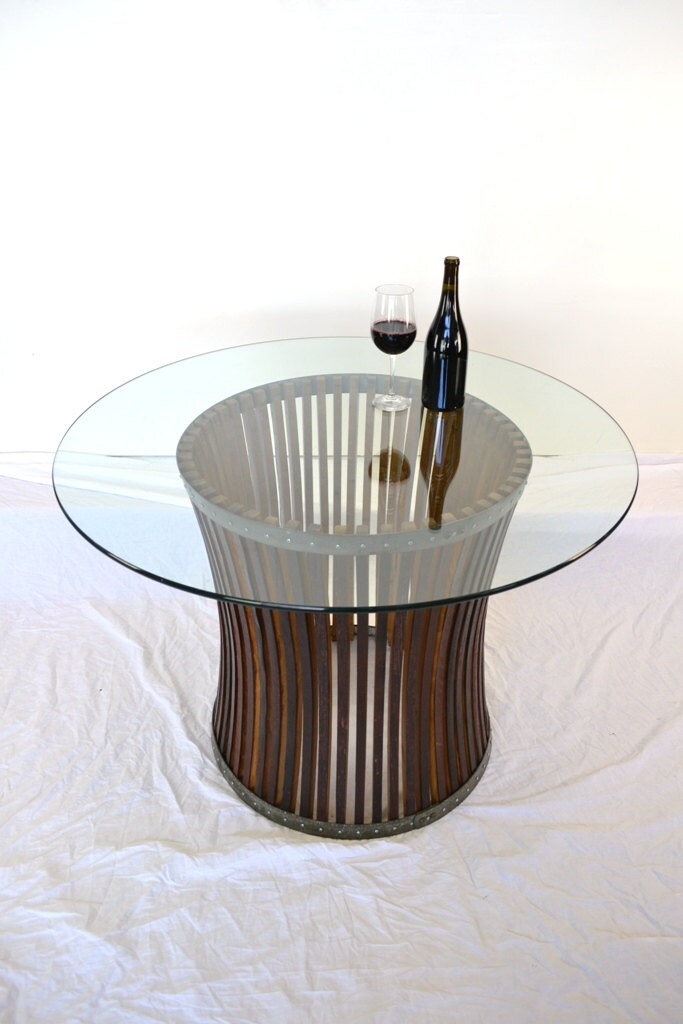 Wine Barrel Dining Table - Licaria - Made from retired California wine barrels 100% Recycled!