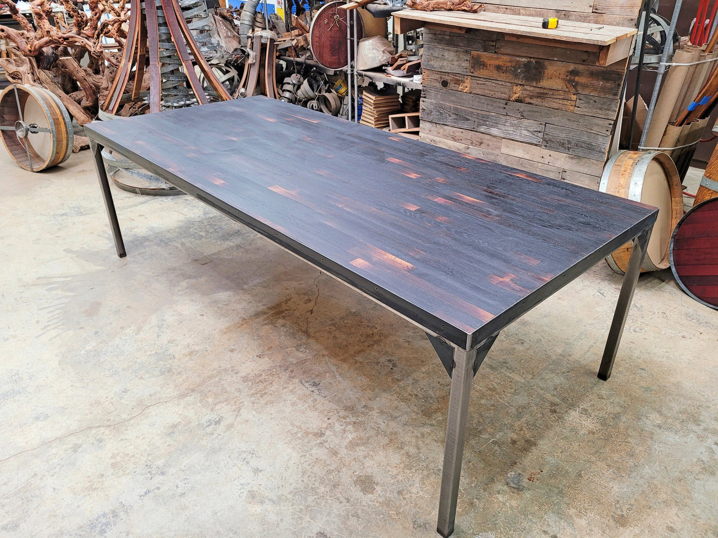 Wine Barrel Table - TUME - Made from retired Napa wine barrel staves 100% Recycled!