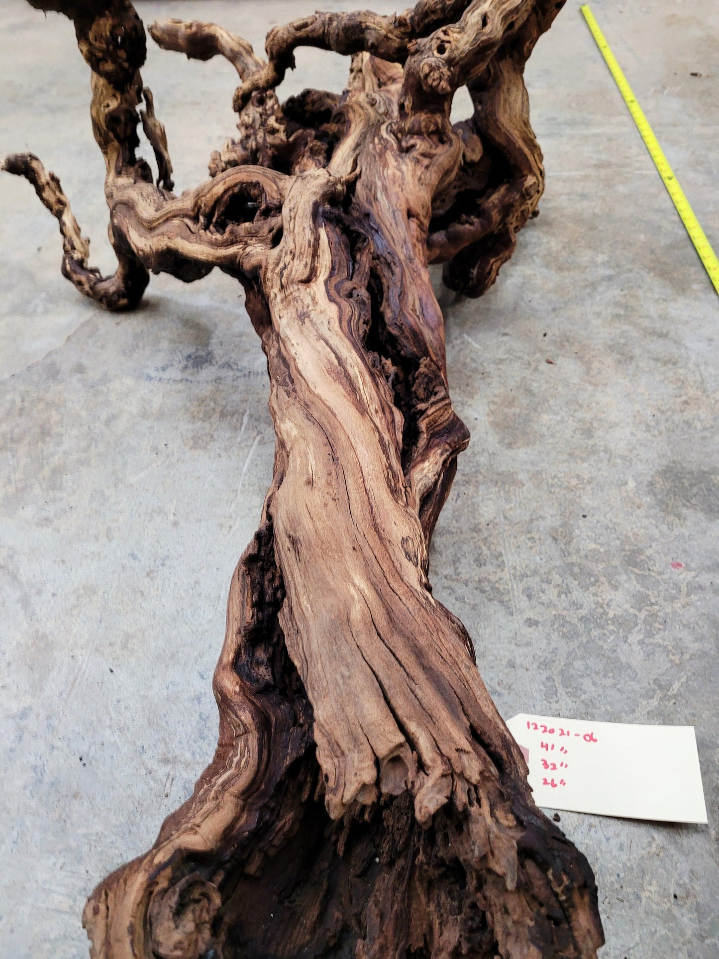 121 Year Old Grape Vine Art From Silver Oak Vineyards retired Napa Zinfandel 100% Recycled + Ready to Ship! 122021-06