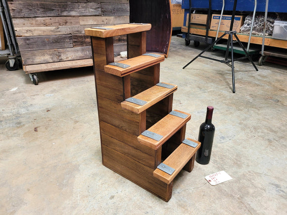 SALE Wine Barrel Cat / Dog / Pet Stairs - Made from retired California wine barrels. 100% Recycled! 060123-1