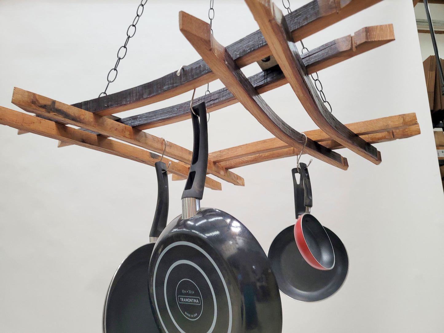 Wine Barrel Stave Utensil & Pot Rack - ATARNA - Made from retired California wine barrels - 100% Recycled!