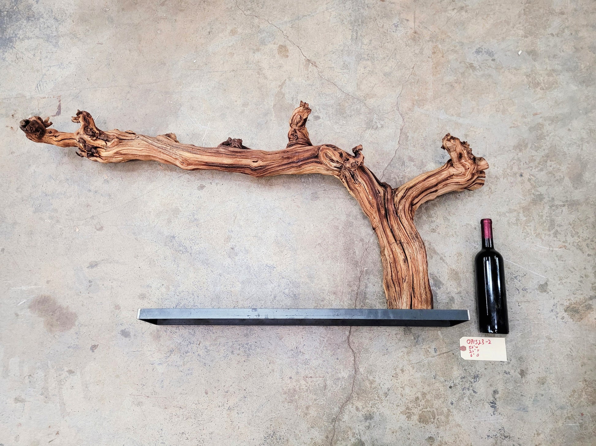 RARE Justin Winery Cabernet Grapevine Vine Art planted by Justin himself 100% Recycled + Ready to Ship! 071523-2