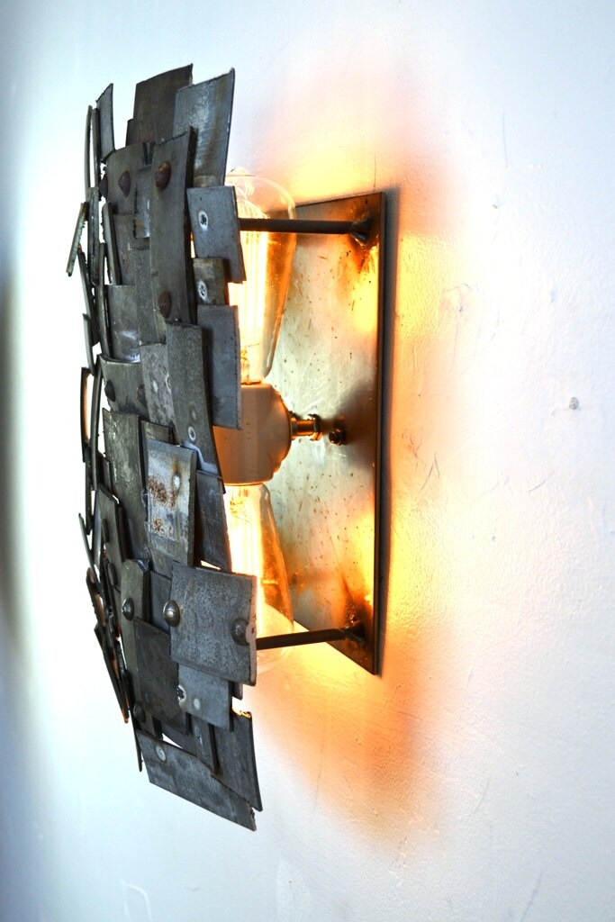 Wine Barrel Wall Sconce - Pastiche - Made from retired California wine barrel rings. 100% Recycled!