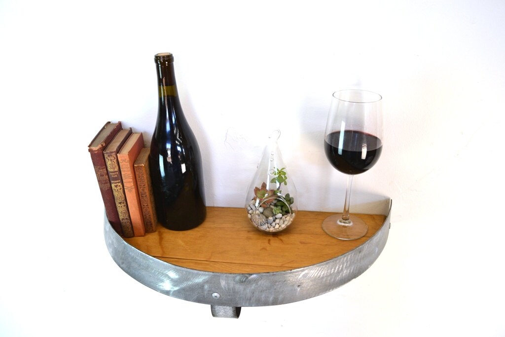 Duplicate-Wine Barrel Head Shelf - Polowa - Made from reclaimed California wine barrels. 100% Recycled!