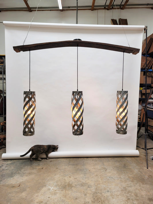 Wine Barrel Chandelier - KAOLA - Made from retired California Wine Barrels + Rings. 100% Recycled!