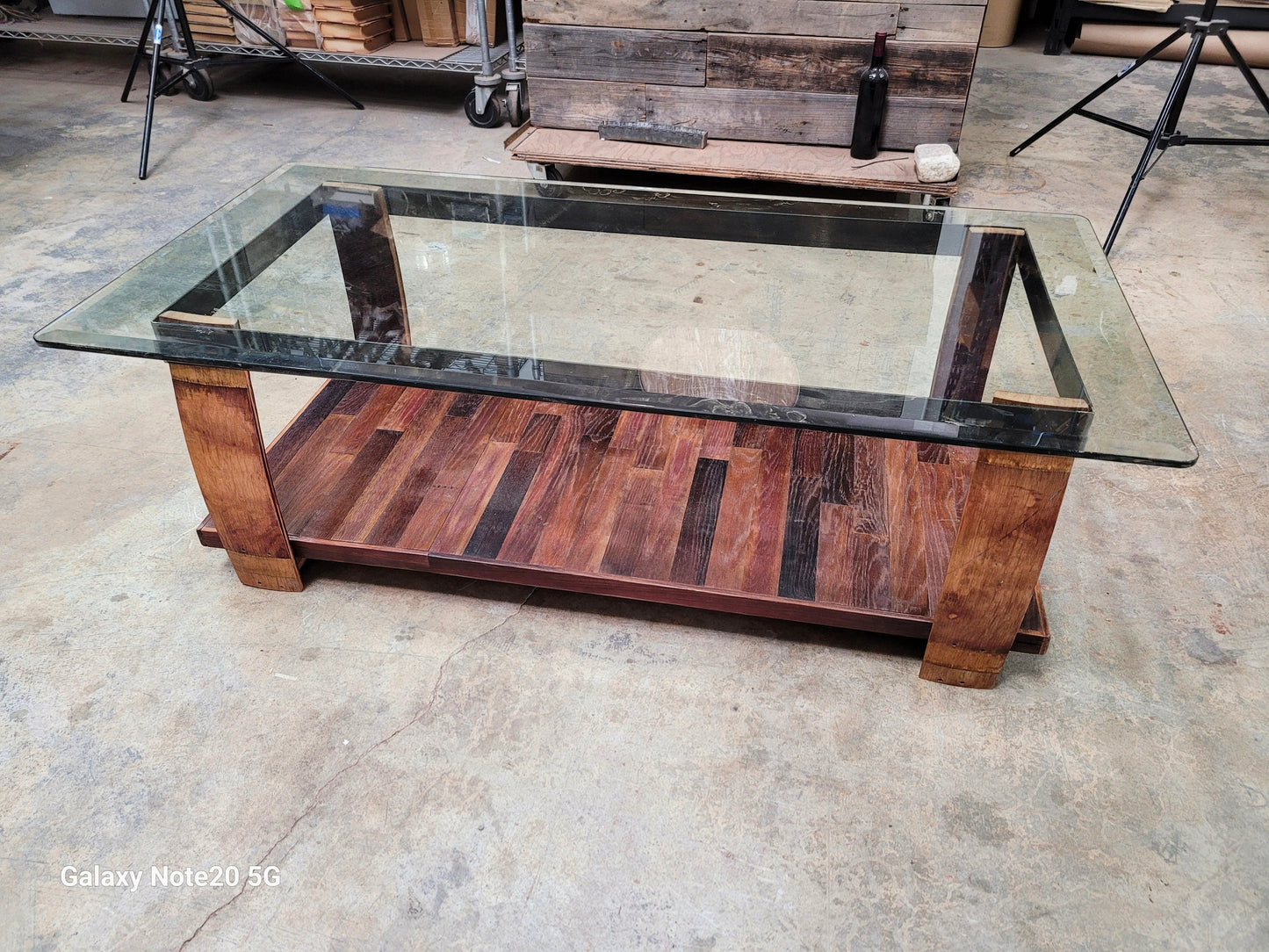 Wine Barrel Stave Coffee Table - Tafeltop - Made from retired Napa wine barrels. 100% Recycled!