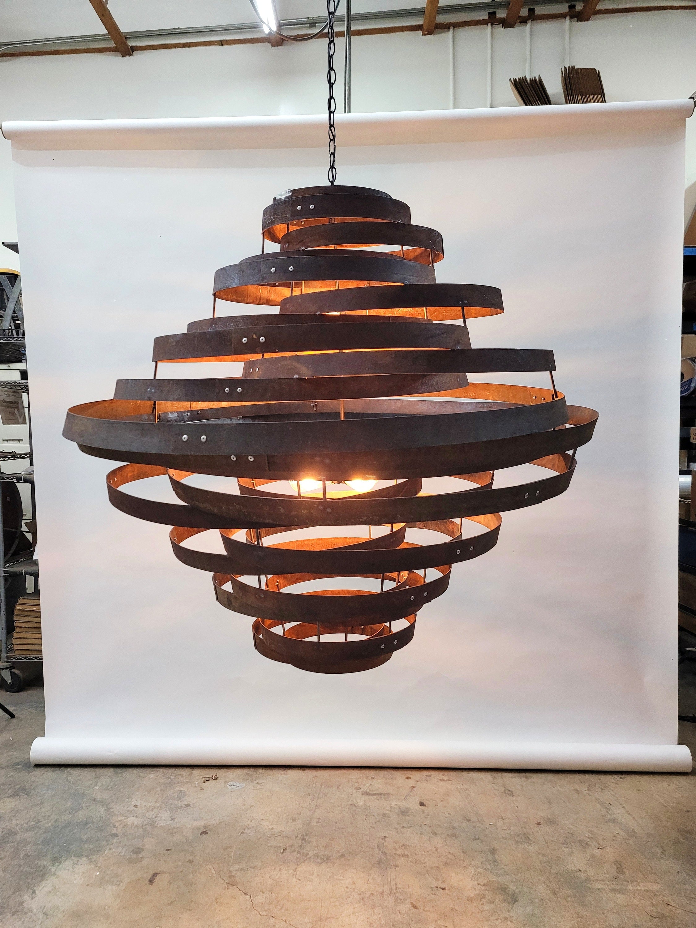 Barrel chandelier top
