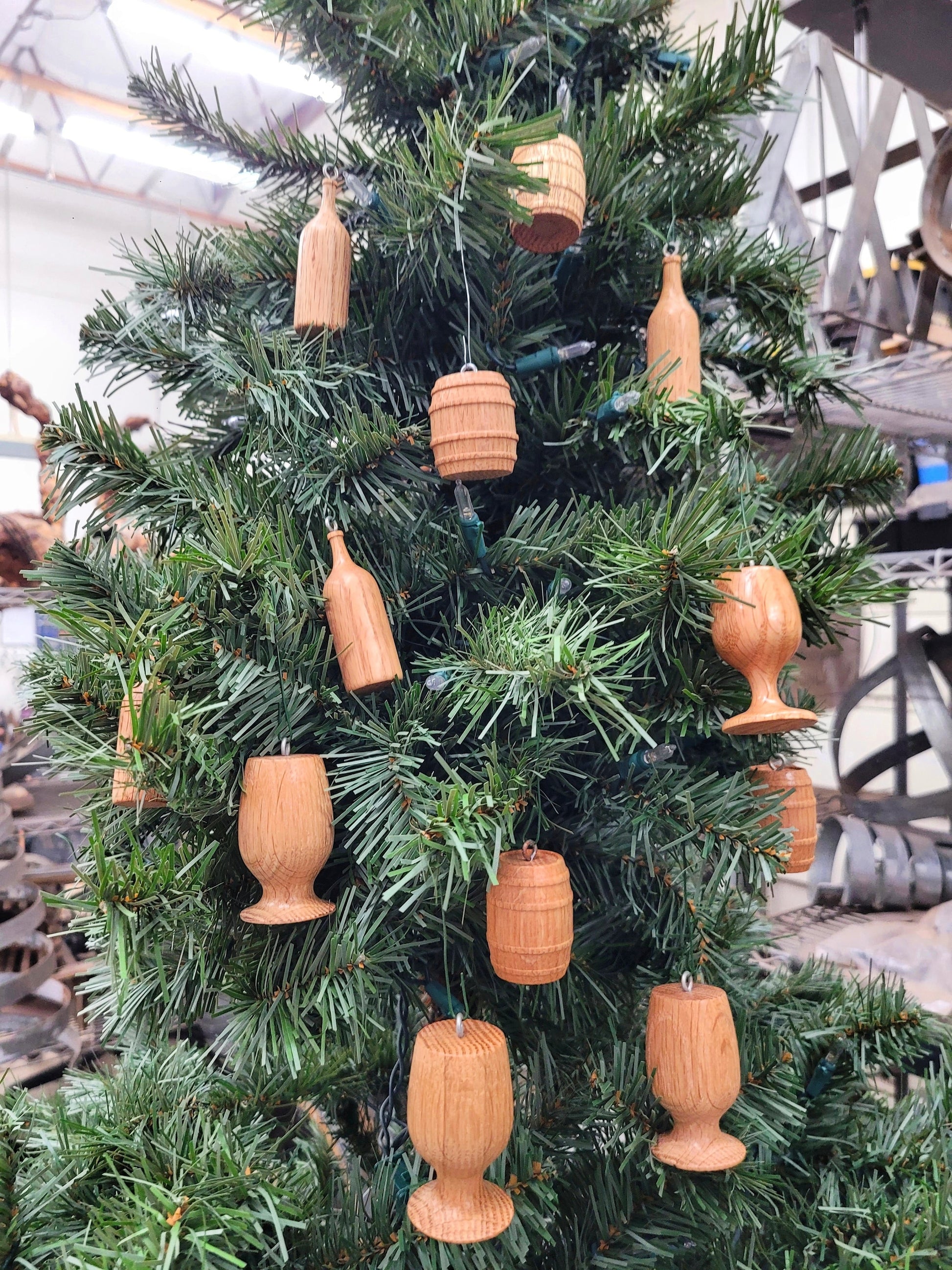SALE LOT of 12 Wine Barrel Ornaments Hand turned from retired Napa wine barrels 100% Recycled + Ready to Ship!